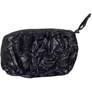 Rainforest Black Patent Cosmetic Bag Travel Toiletry Pouch 8.5x12.25